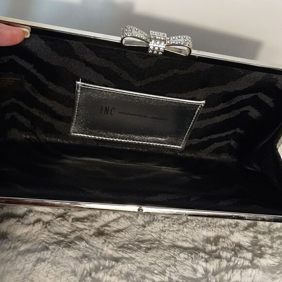 INC International Concept Croc Embossed Clutch Purse - Picture 3 of 7